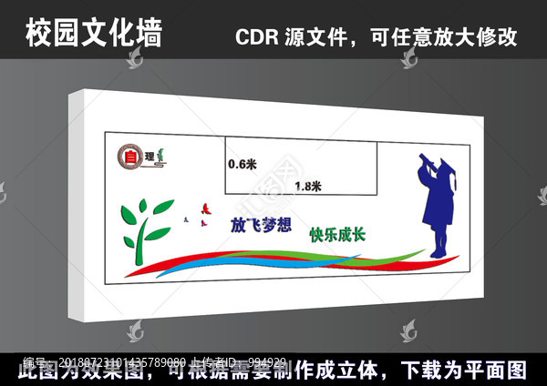 學(xué)校放飛夢想立體文化墻宣傳展板