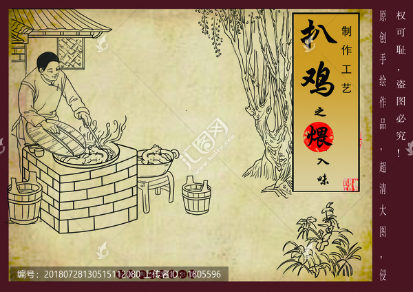 扒雞制作工藝步驟燒雞