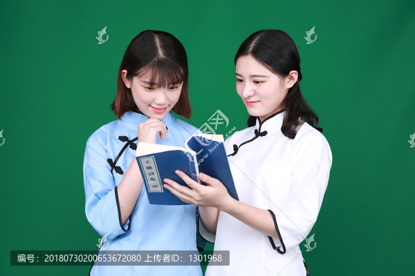 民国女学生装摄影图