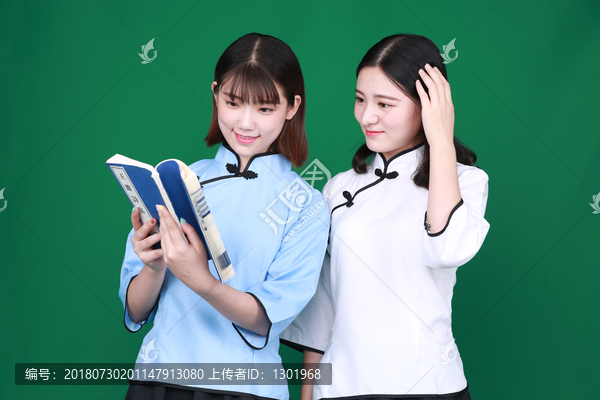 民国女学生装摄影图