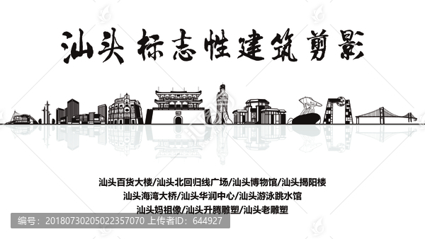 汕頭標(biāo)志性建筑剪影