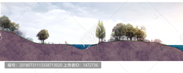 景觀剖面效果圖