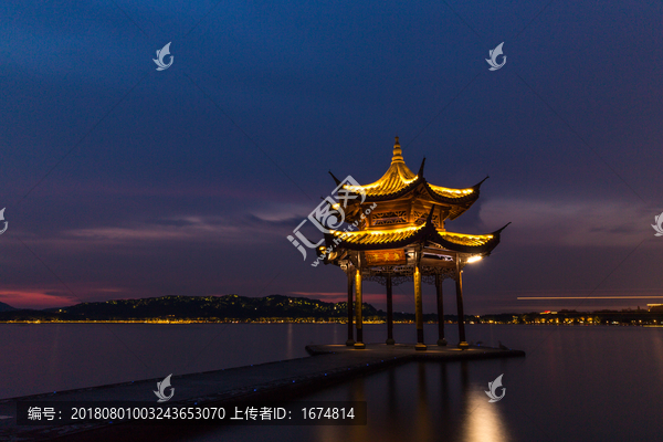 杭州西湖夜景