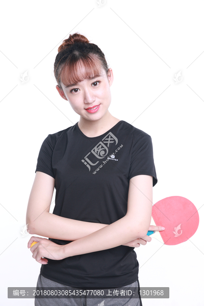 女子乒乓球摄影图