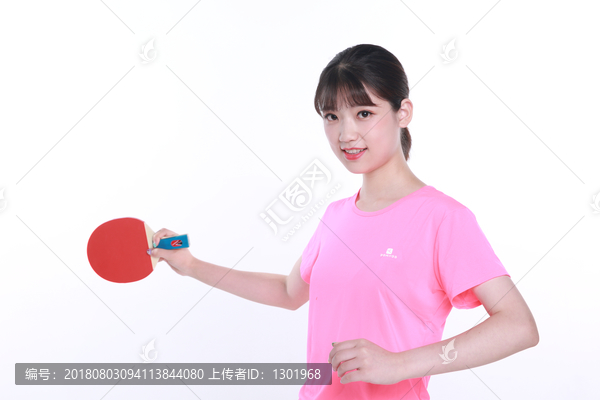 美女乒乓球摄影图