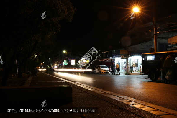 泰国清迈街头夜景