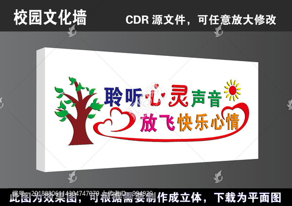 學校心理咨詢室文化墻立體展板