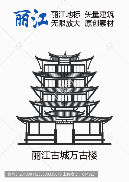 丽江古城万古楼