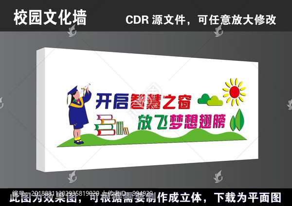 學(xué)校放飛夢想文化墻立體展板