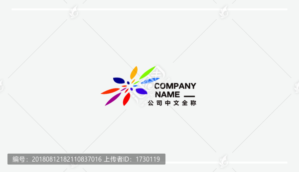 LOGO设计彩色运动标志