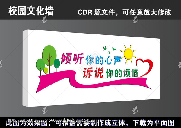 學(xué)校心理咨詢室文化墻立體展板
