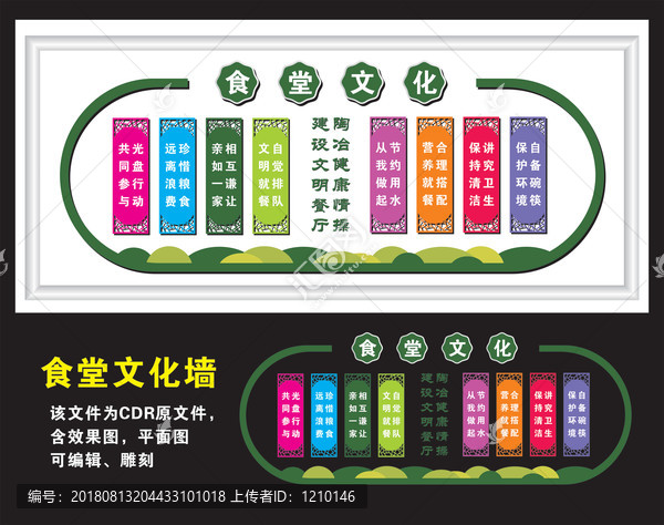 食堂文化墻