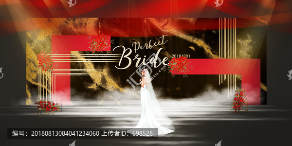 紅金色大理石婚禮