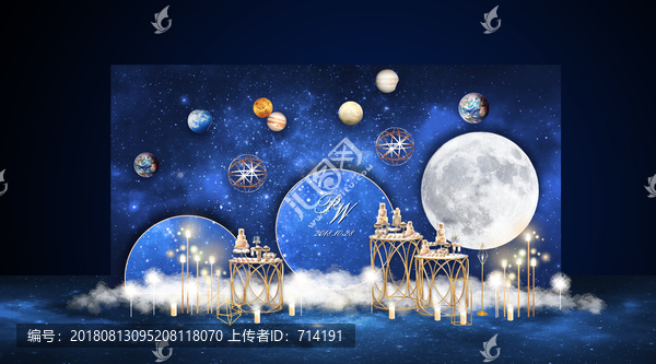 星空婚禮甜品區(qū)效果圖
