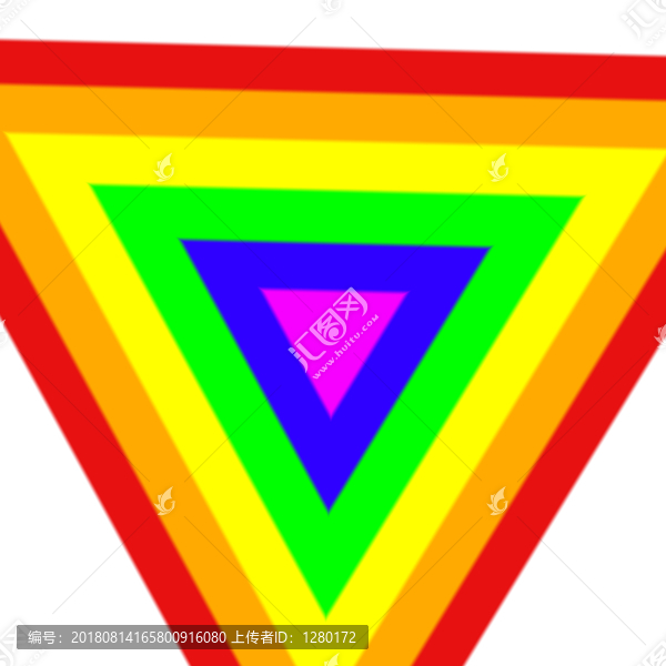 倒三角彩虹图案