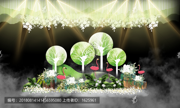 森系火烈鳥小清新迎賓區(qū)