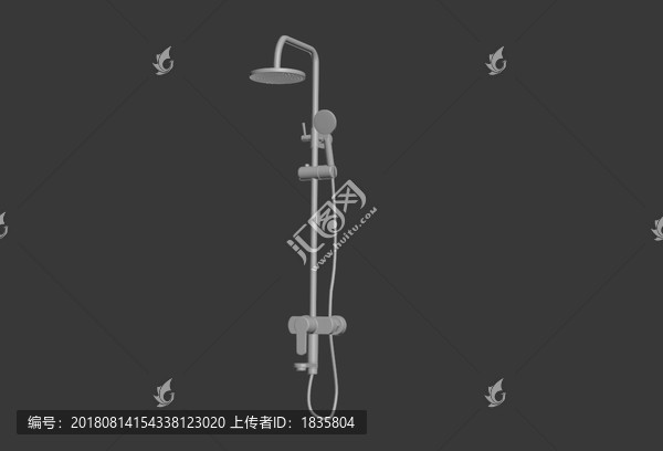 淋浴花灑模型