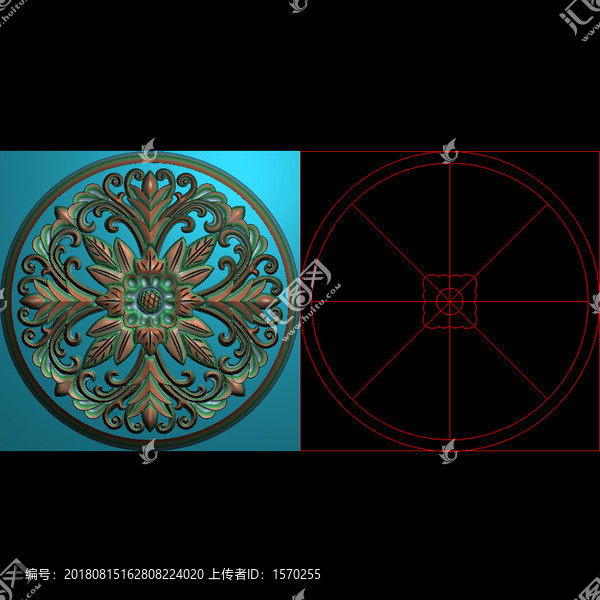 精雕圓花