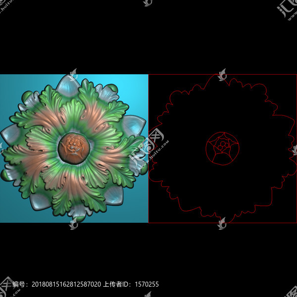 精雕圓花