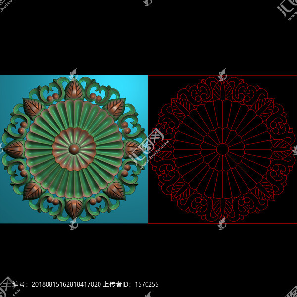 精雕圓花