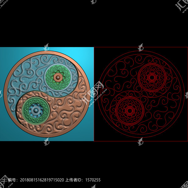 精雕圓花