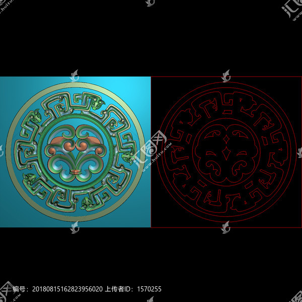 精雕圓花