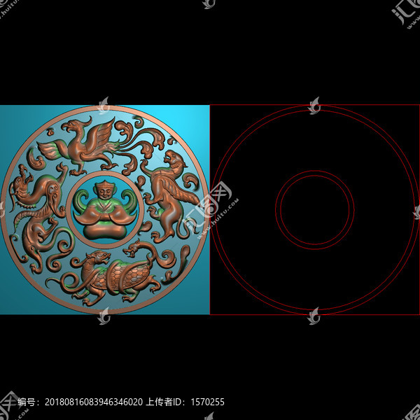 精雕圓花