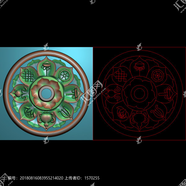 精雕圓花