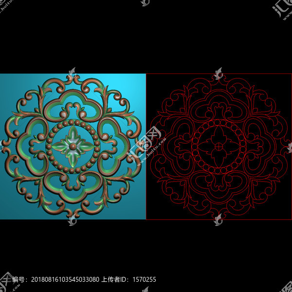 精雕圓花