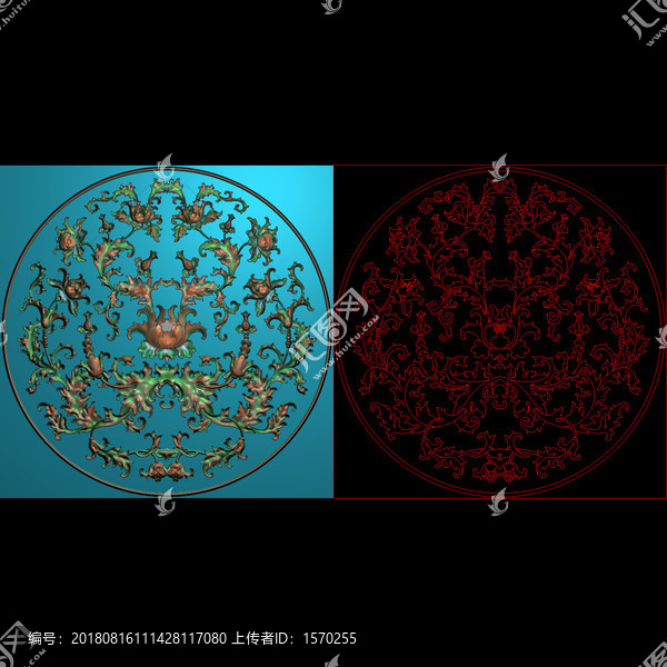 精雕圓花