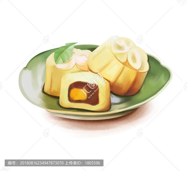 月餅糕點(diǎn)插畫