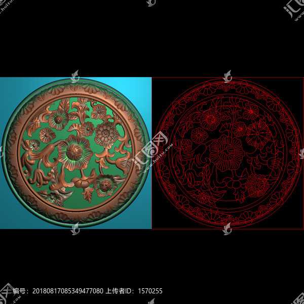 精雕圓花