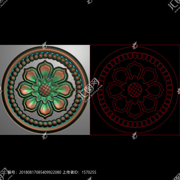 精雕圓花