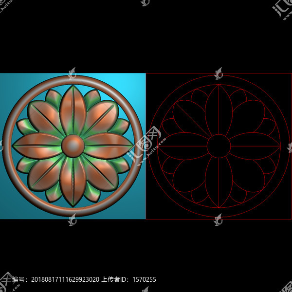 精雕圓花