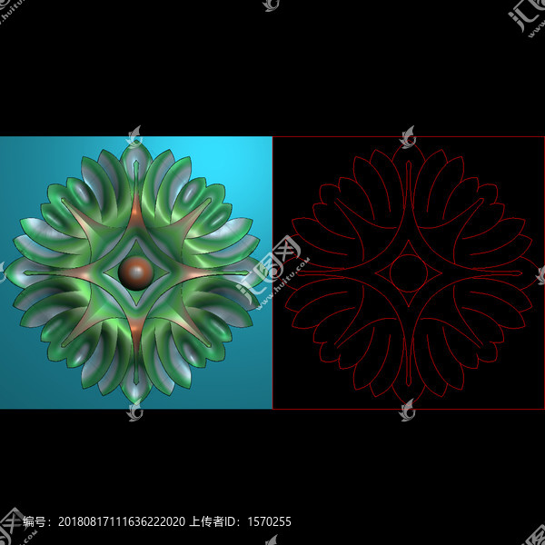 精雕圓花