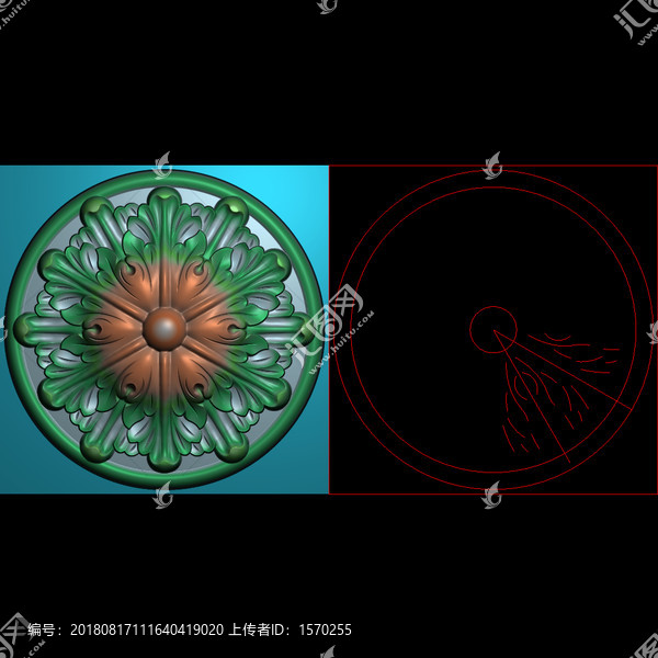 精雕圓花