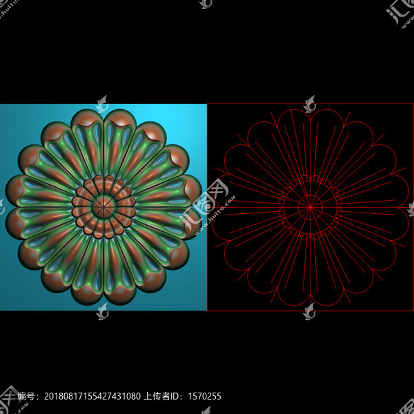 精雕圓花