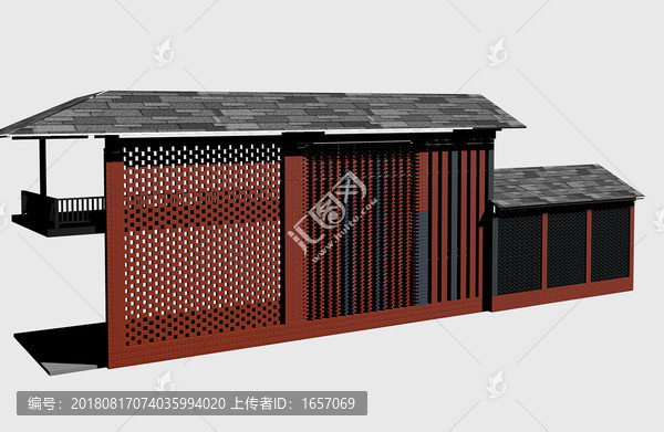 3DMAX磚瓦文化墻設(shè)計