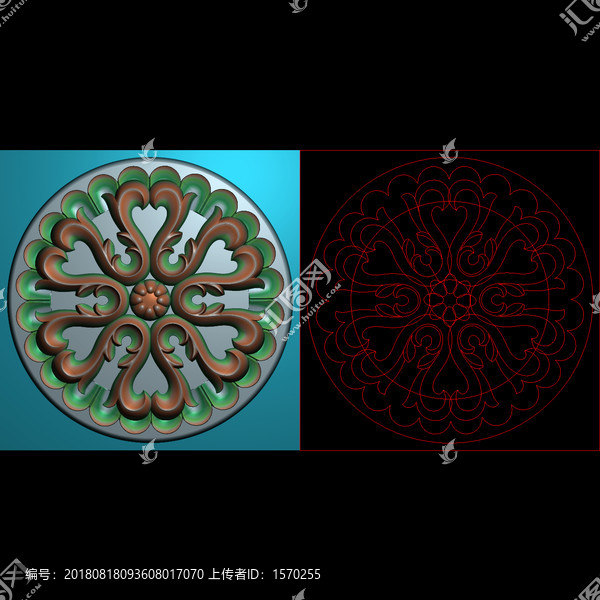 精雕圓花