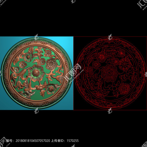 精雕圓花