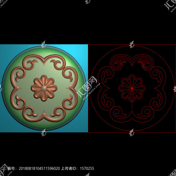 精雕圓花