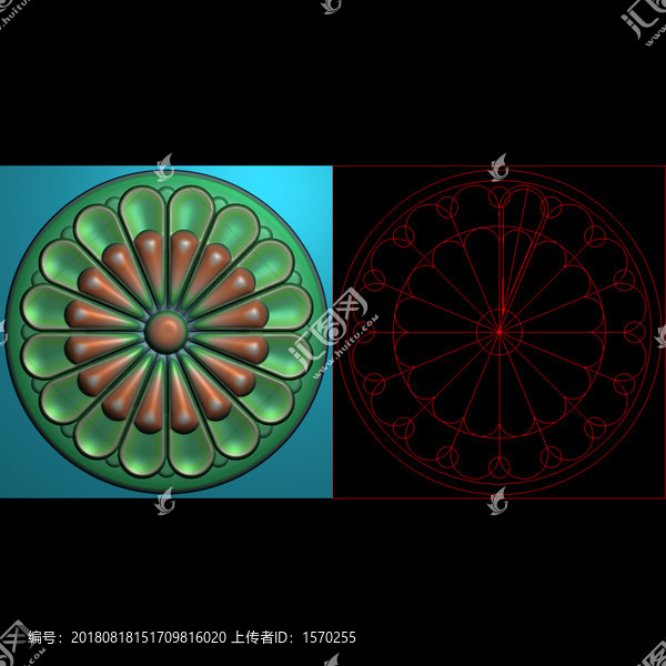 精雕圓花