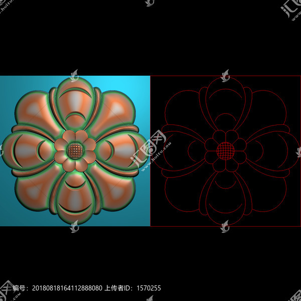 精雕圓花