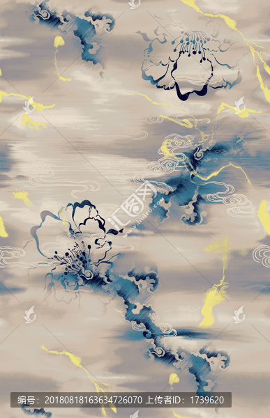 水墨花