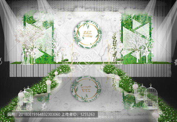 白綠色婚禮