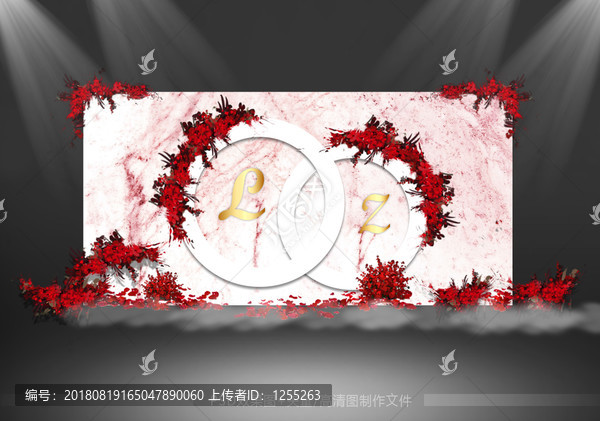紅色主題婚禮迎賓區(qū)