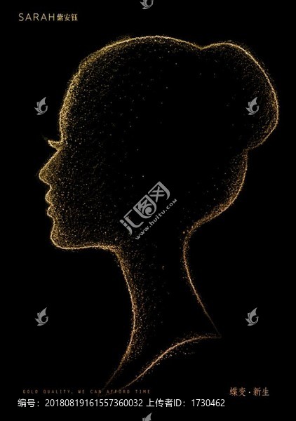 面部輪廓整形美容蝶變海報(bào)