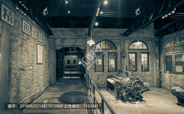 老上海纺织厂车间