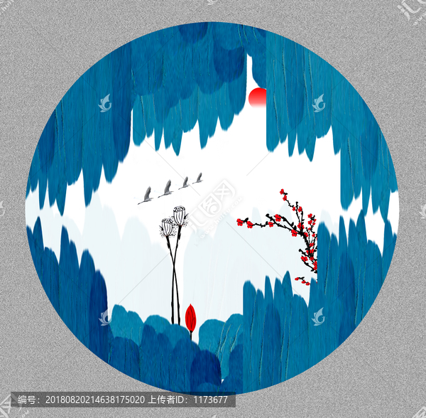 山水裝飾畫
