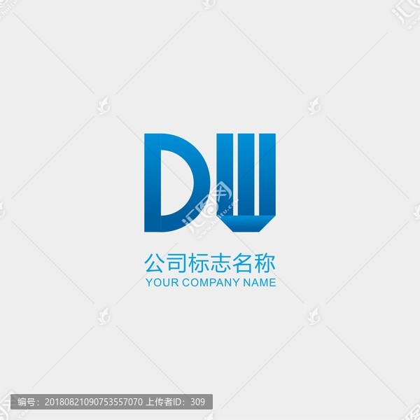 字母DW標(biāo)志logo